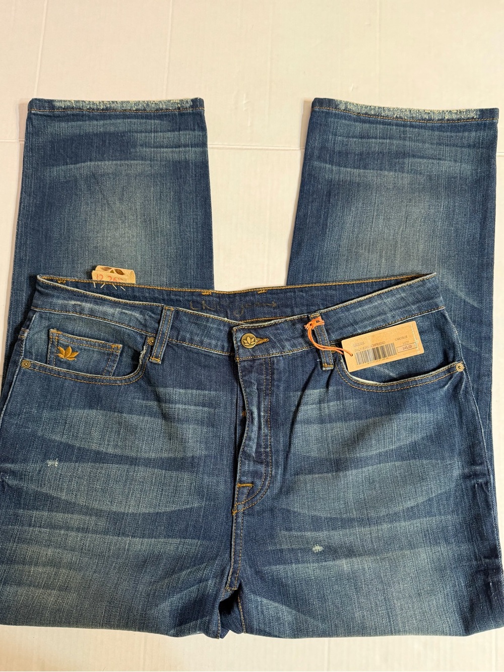 LNO Jeans Billy Jean Boyfriend Cabo Blue Size 12 NWT $145 Button Fly Relaxed